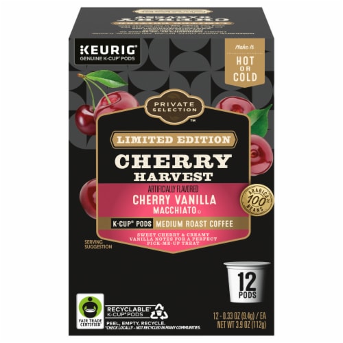 Private Selection™ Cherry Vanilla Macchiato Medium Roast Coffee K-Cup® Pods Perspective: front