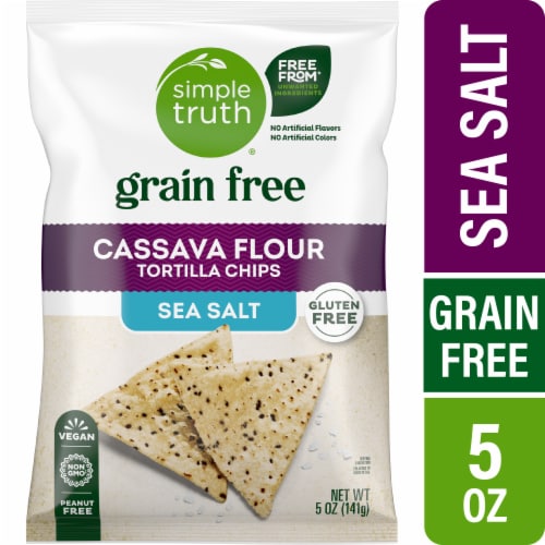 Simple Truth® Grain Free Sea Salt Cassava Flour Tortilla Chips Perspective: front
