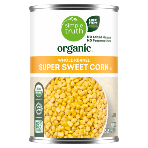 Simple Truth Organic® Whole Kernel Super Sweet Corn Perspective: front