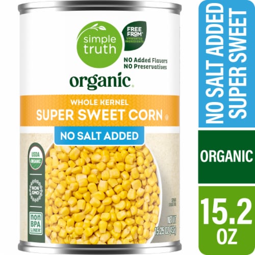 Simple Truth Organic® No Salt Added Whole Kernel Super Sweet Corn Perspective: front