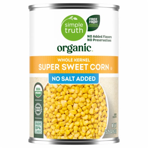 Simple Truth Organic® No Salt Added Whole Kernel Super Sweet Corn Perspective: front