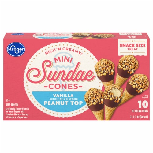 Kroger® Mini Vanilla Sundae Cones Perspective: front