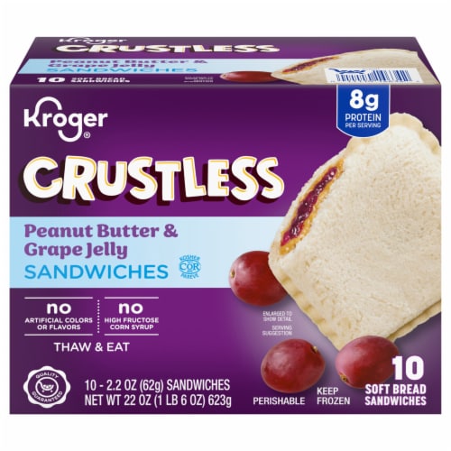 Kroger® Crustless Peanut Butter & Grape Jelly Sandwiches Perspective: front