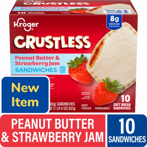 Kroger® Crustless Peanut Butter & Strawberry Jam Sandwiches Perspective: front