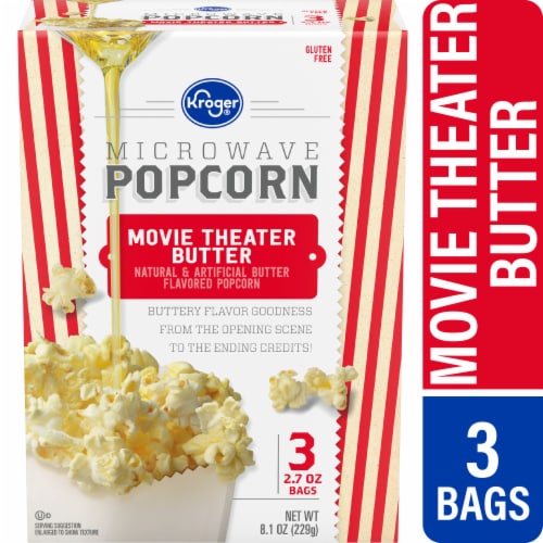 Kroger® Movie Theater Butter Microwave Popcorn Perspective: front