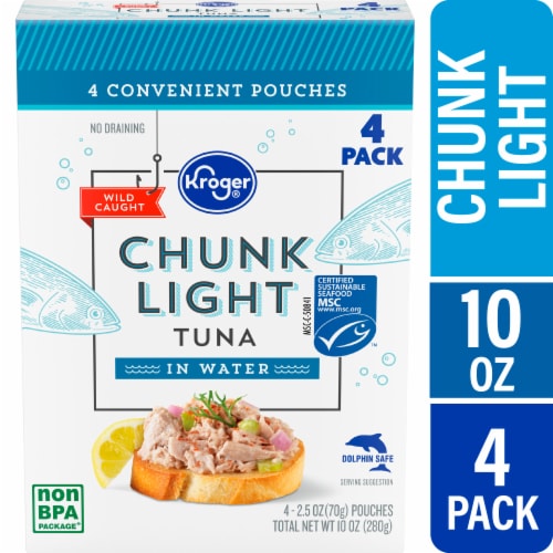 Kroger® Wild Caught Chunk Light Tuna in Water Multipack Perspective: front