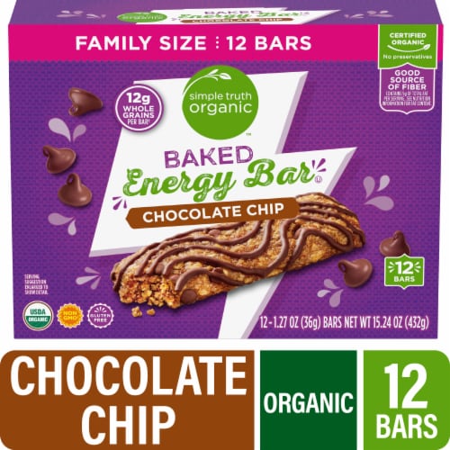 Simple Truth Organic® Chocolate Chip Baked Energy Bar Family Size Perspective: front