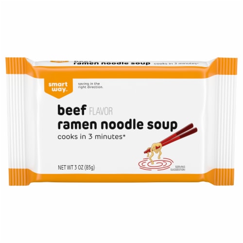 Smart Way™ Beef Flavor Ramen Noodle Soup Perspective: front