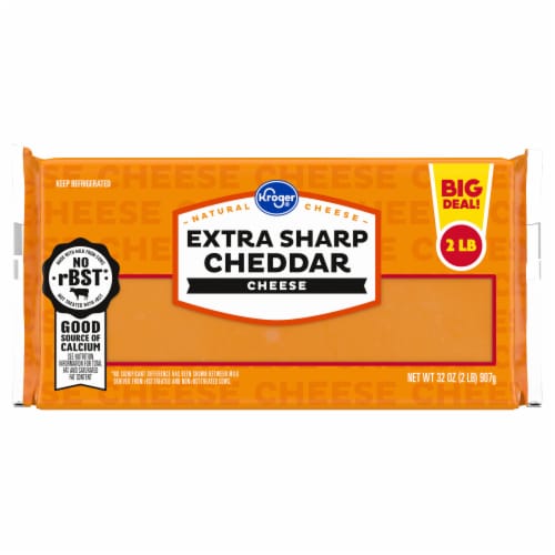Kroger® Extra Sharp Cheddar Cheese Bar Perspective: front