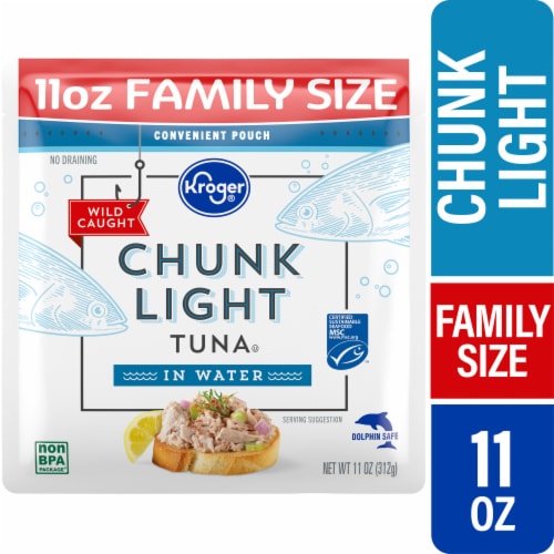 Kroger® Wild Caught Chunk Light Tuna in Water Family Size Perspective: front