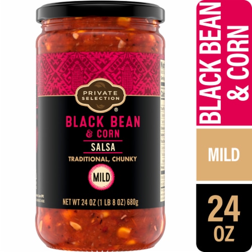 Private Selection® Chunky Mild Black Bean and Corn Salsa Perspective: front