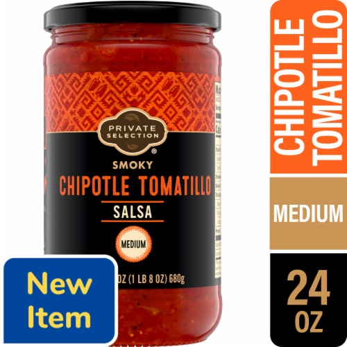 Private Selection® Medium Smoky Chipotle Tomatillo Salsa Perspective: front