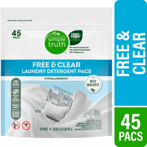 Simple Truth® Free and Clear Laundry Detergent Pods Perspective: front