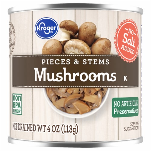 Kroger® Mushrooms Pieces and Stems No Salt Added Perspective: front