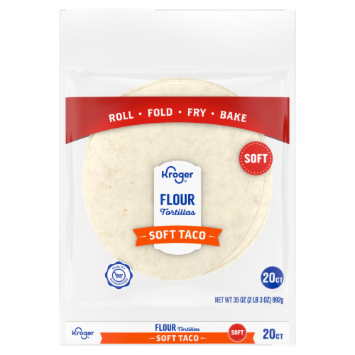 Kroger® Flour Tortillas Soft Taco Perspective: front
