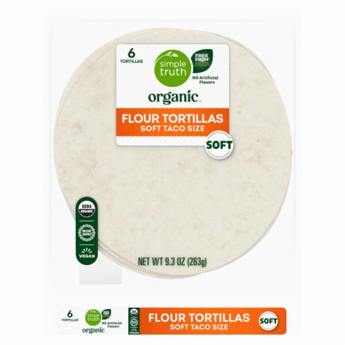 Simple Truth Organic® Soft Taco Size Flour Tortillas Perspective: front