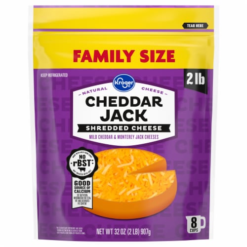 Kroger® Cheddar Jack Shredded Cheese Perspective: front