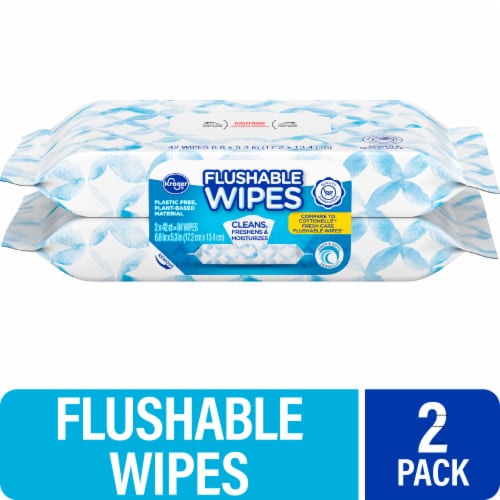 Kroger® Flushable Wipes Perspective: front