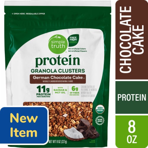 Simple Truth® Protein German Chocolate Cake Granola Clusters Perspective: front