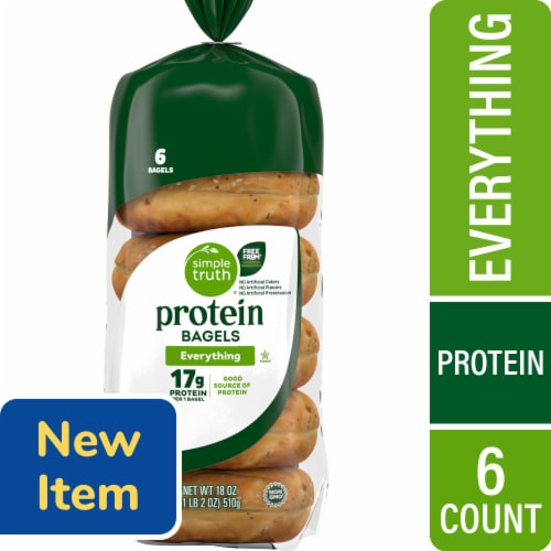 Simple Truth® Protein Everything Bagels Perspective: front