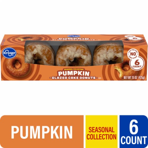 Kroger® Pumpkin Glazed Cake Donuts Perspective: front