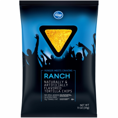 Kroger® Gluten Free Ranch Tortilla Chips Perspective: front