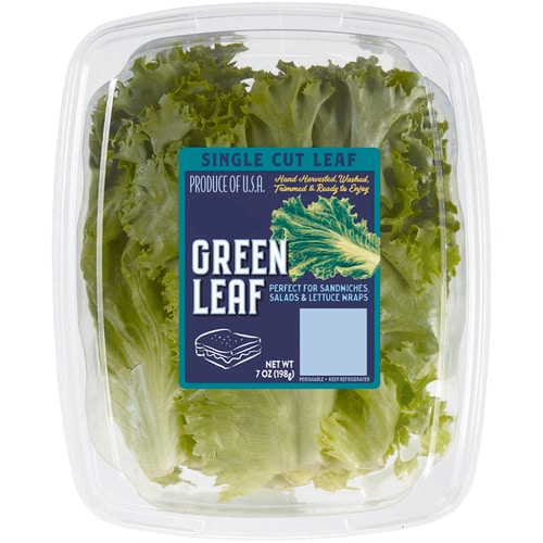 Green Leaf Lettuce Perspective: front