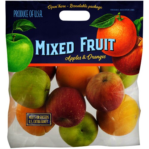 Mixed Fruit Apples & Oranges Perspective: front