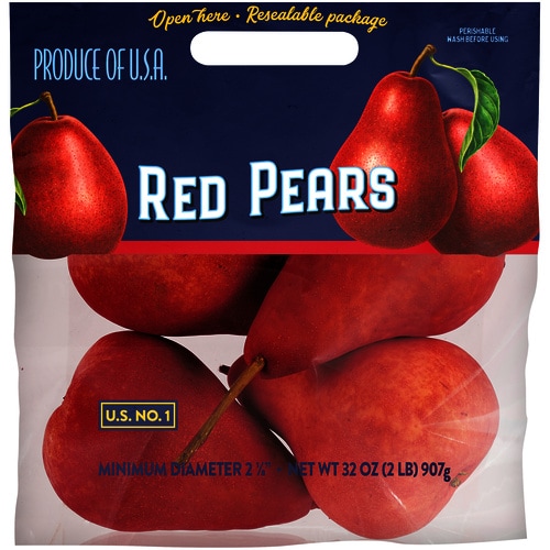 Red Pears - 2 Pound Bag Perspective: front