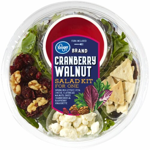 Kroger® Cranberry & Walnut Salad Kit for One Perspective: front