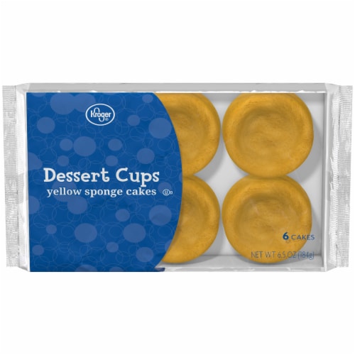 Kroger® Yellow Sponge Cake Dessert Cups 6 Ct Pack Perspective: front