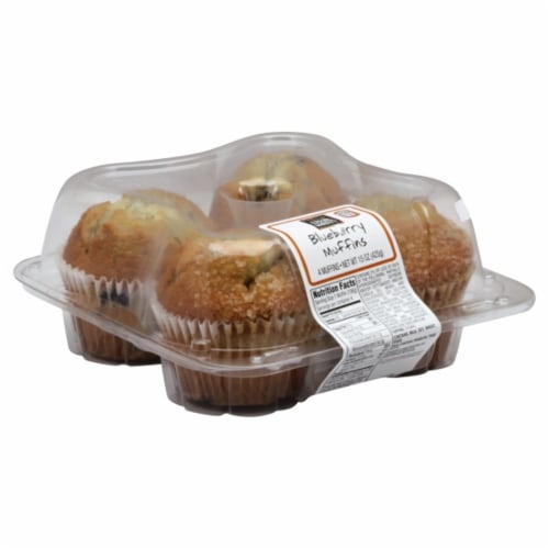 Harris Teeter Blueberry Muffins, 4 ct - Harris Teeter