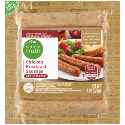 Simple Truth™ Apple Maple Chicken Breakfast Sausage Perspective: front