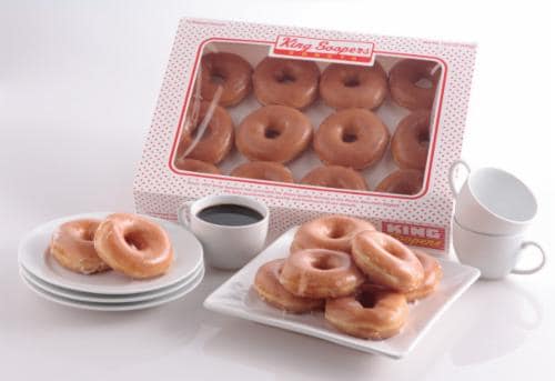 Bakery Glazed Donuts Perspective: front