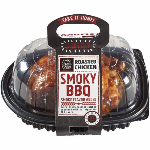 Deli Fresh Hot Whole Smokey BBQ Roasted Chicken (NOT AVAILABLE FOR ORDERS BEFORE 11:00 am DAILY) Perspective: front