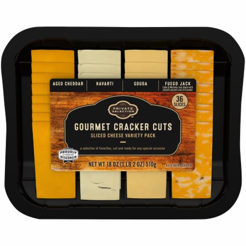 Private Selection™ Gourmet Cracker Cuts Sliced Cheese Variety Pack Perspective: front