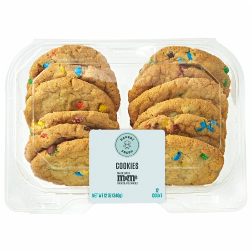 Bakery Fresh Cookies Made With M&M's® Chocolate Candies Perspective: front