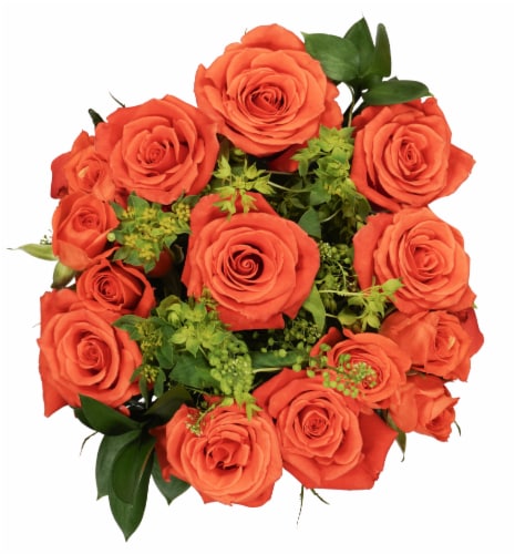 Bloom Haus™ Classic Rose Bouquet - Orange Perspective: front