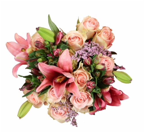 Bloom Haus 12 Plus Rose Bouquet - Pink Perspective: front