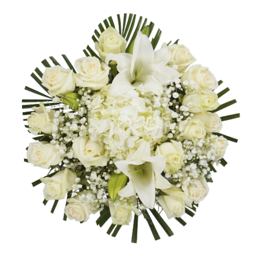 Bloom Haus 18 Plus Rose Bouquet - White Perspective: front