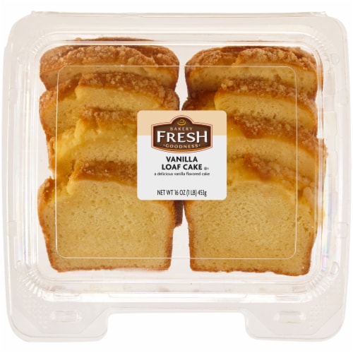 Bakery Fresh Goodness Sliced Vanilla Loaf Cake Perspective: front