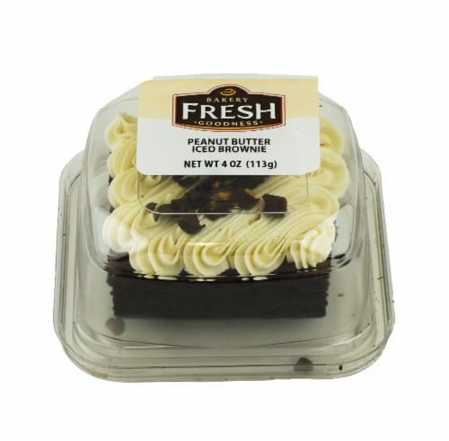 Bakery Fresh Goodness Peanut Butter Buttercream Brownie Square Perspective: front