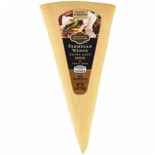 Private Selection™ Aged 18 Months Parmesan Cheese Wedge Perspective: front