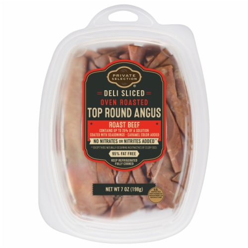 Private Selection® Sliced Top Round Roast Beef Deli Meat Perspective: front