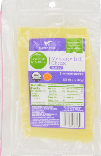 Simple Truth Organic™ Monterey Jack Sliced Cheese Perspective: front