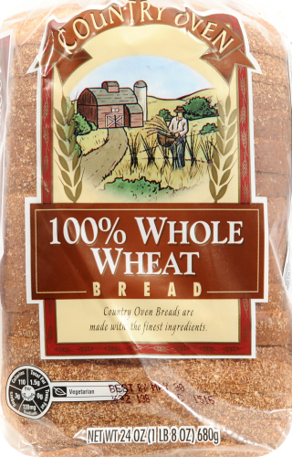 Country Oven 100% Whole Wheat Bread Perspective: front