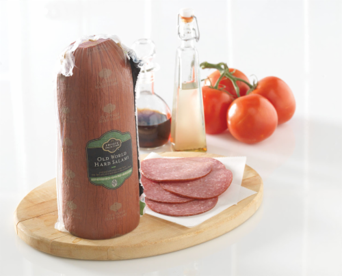 Private Selection™ Grab & Go Hard Sliced Salami Fresh Sliced Deli Meat Perspective: front
