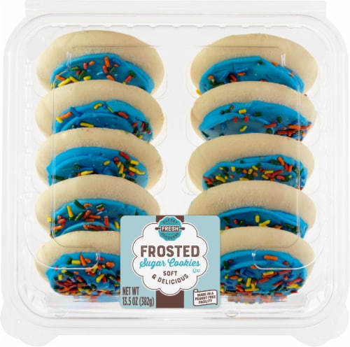 Bakery Fresh Goodness Blue Frosted Sugar Cookies Perspective: front