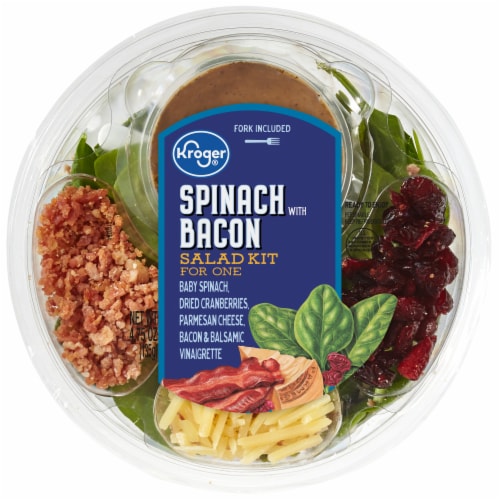 Kroger® Spinach with Bacon Salad Kit Perspective: front