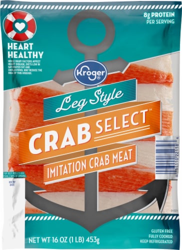 Kroger® Crab Select™ Imitation Crab Meat Leg Style Perspective: front